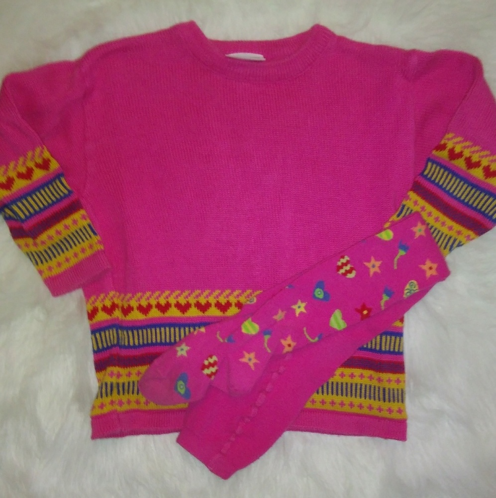 Danish Boutique Tunic Sweater & Matching Tights